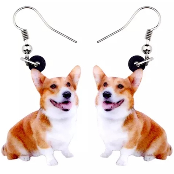Welsh Corgi Earrings. Dog Earrings. Pet Puppy 🐕 - Picture 2 of 8